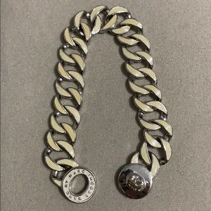 Marc Jacobs cream/silver reversible bracelet